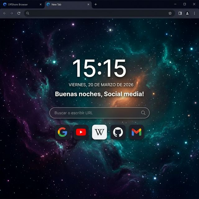OffShore Browser - New Tab Page